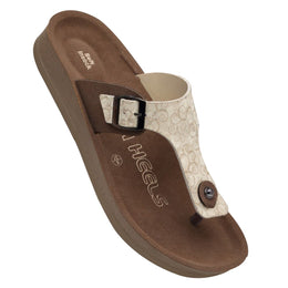 daily wear sandals women tan accent buckle Winheels
