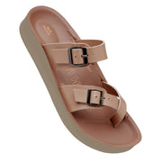 trendy sandals for women tan double buckle Winheels