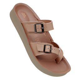 trendy sandals for women tan double buckle Winheels