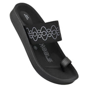 slippers for women daily use black patterned straps Winheels