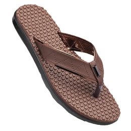 comfortable slippers brown textured Winheels PU + MCR